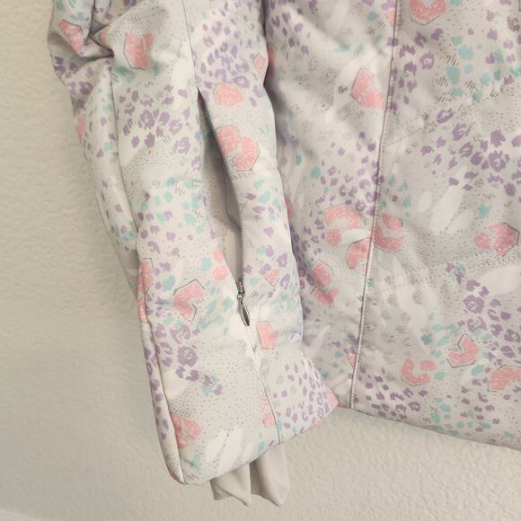 Obermeyer Women's Size 4 Pastel Floral Faux Fur Snow Jacket NWT - Picture 5 of 8